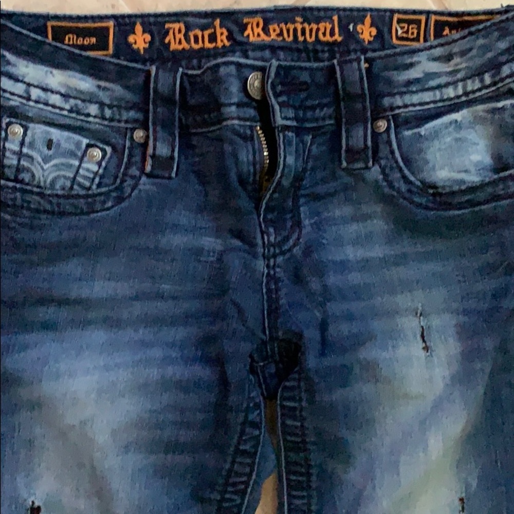 Rock Revival destructed ankle skinny